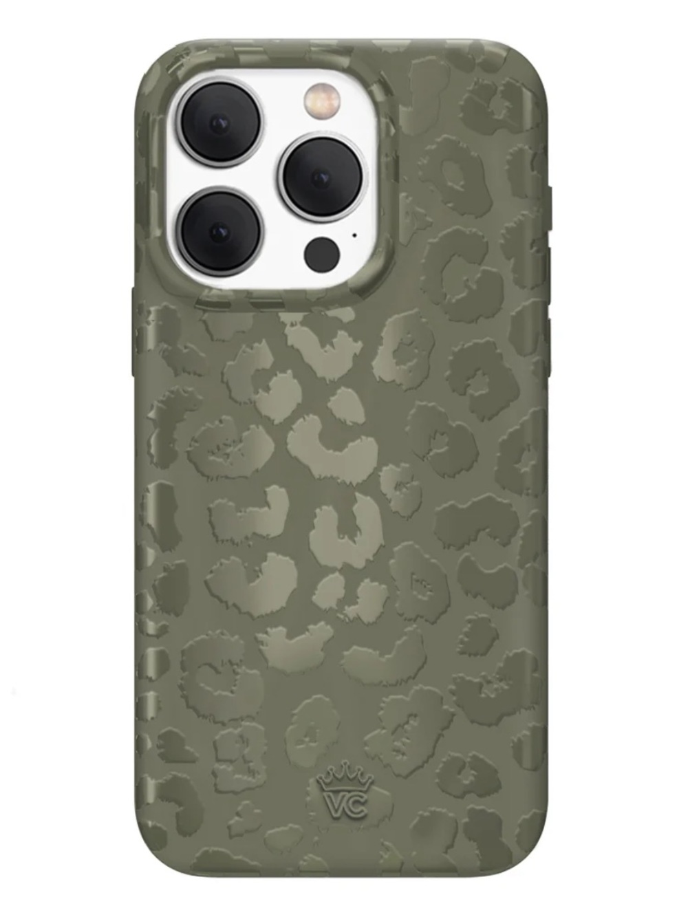 NIB Velvet Caviar Olive Green Leopard iPhone 15 ProCase